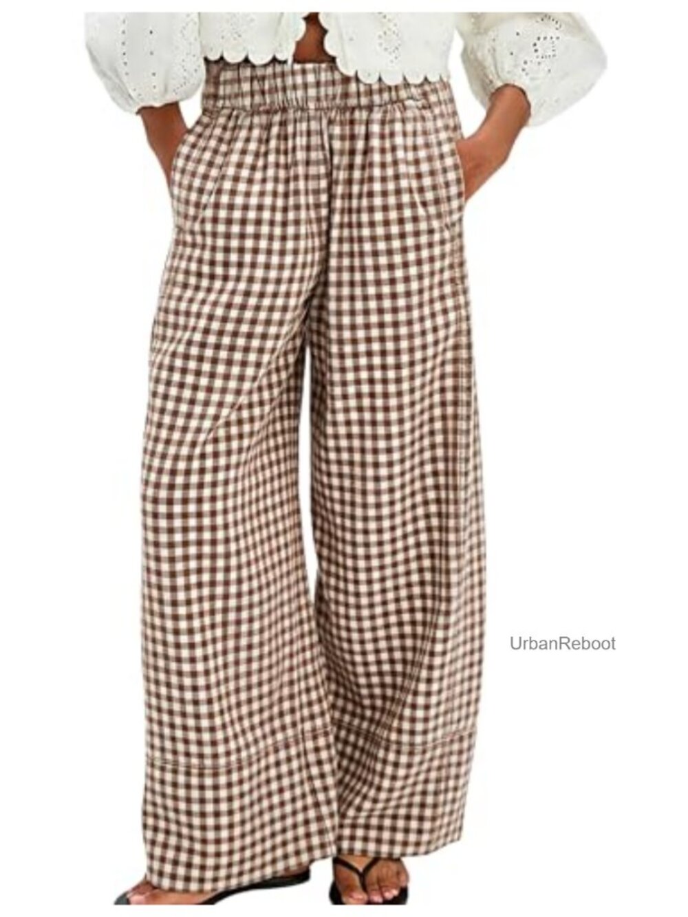 Wide Leg Palazzo Pants with Pockets Pleated Front Lounge Trousers